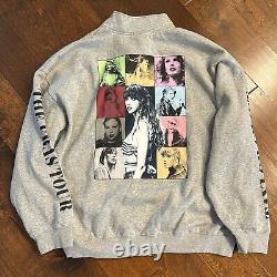 2024 Eras Tour Gray Quarter Zip Pullover Sweatshirt Taylor Swift Grey Zip-Up XXL