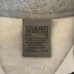 2024 Eras Tour Gray Quarter Zip Pullover Sweatshirt Taylor Swift Grey Zip-Up XXL