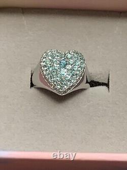 Brand New Taylor Swift Lover Era HEART RING BLUE CRYSTALS Size 6 Ships Priority