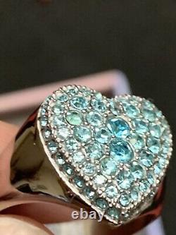 Brand New Taylor Swift Lover Era HEART RING BLUE CRYSTALS Size 6 Ships Priority