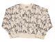 In Hand! Taylor Swift Eras Tour Concert Cropped All Over Print Beige Pullover M