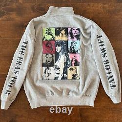 NEW 2023 Eras Tour Gray Quarter Zip Pullover Sweatshirt Taylor Swift Grey Medium