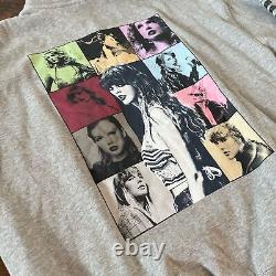 NEW 2023 Eras Tour Gray Quarter Zip Pullover Sweatshirt Taylor Swift Grey Medium