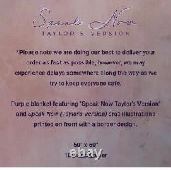 NEW TAYLOR SWIFT SPEAK NOW TAYLOR'S VERSION ERAS BLANKET 50x60 Limited Edition