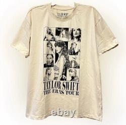 NEW Taylor Swift The Eras Tour Cream Beige T-Shirt Official Merch Concert Tee XL