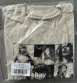 NEW Taylor Swift The Eras Tour Cream Beige T-Shirt Official Merch Concert Tee XL