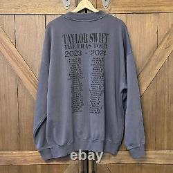 NWT The Eras Tour Blue Crewneck Taylor Swift Official Merch Crew Neck Sweatshirt