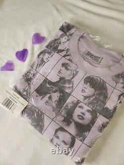 New Taylor Swift ERAS Tour Concert Cropped Lavender Pullover LARGE OFFICIAL