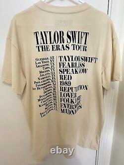 New Taylor Swift The Eras Tour T-Shirt Large Beige Official Merch
