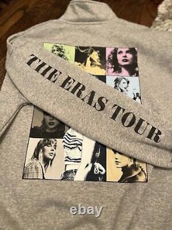 New Unisex Heather Grey 2023 Taylor Swift Eras Tour Zip Up Sweater + Bracelets