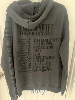 TAYLOR SWIFT Eras Tour Concert Black Hooded Sweatshirt Medium