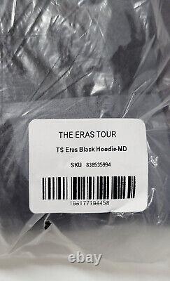 TAYLOR SWIFT The Eras US Tour Dates Black Hoodie Brand New Medium Adult Size M