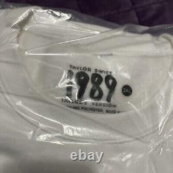 Taylor Swift 1989 Taylor's Version Eras White Crewneck Long Sleeve Sold Out 2XL