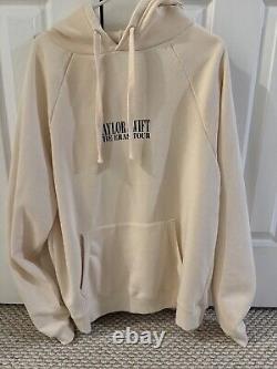 Taylor Swift 2023 Authentic The Eras Tour Exclusive Beige Hoodie Small B&W back