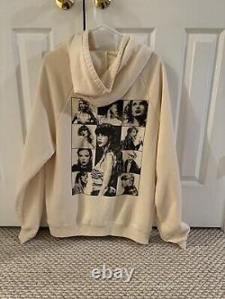 Taylor Swift 2023 Authentic The Eras Tour Exclusive Beige Hoodie Small B&W back