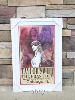 Taylor Swift 2023 Eras Tour Chicago Concert Tour Poster Framed CP06