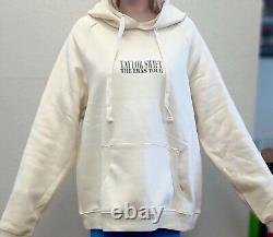 Taylor Swift 2023 The Eras Tour Cream Beige Hoodie LARGE & X-LARGE ONLY