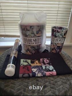 Taylor Swift Eras Concert AMC Popcorn Tin & Cup Set Tote Bag and Wand
