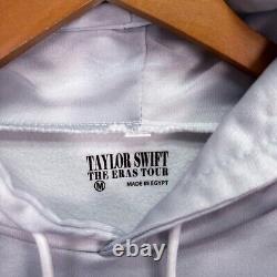 Taylor Swift Eras Midnights Tour Hoodie Karma Is A Cat Graphic Gray Tie Dye M