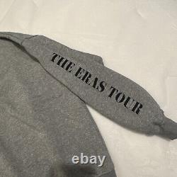 Taylor Swift Eras Tour 3 Quarter Zip Grey Sweatshirt- Brand New Medium Official