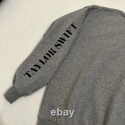 Taylor Swift Eras Tour 3 Quarter Zip Grey Sweatshirt- Brand New Medium Official