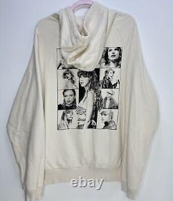 Taylor Swift Eras Tour Official Merch Cream Beige Hoodie Hooded Sweatshirt L