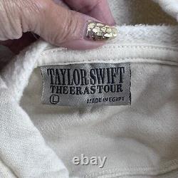 Taylor Swift Eras Tour Official Merch Cream Beige Hoodie Hooded Sweatshirt L