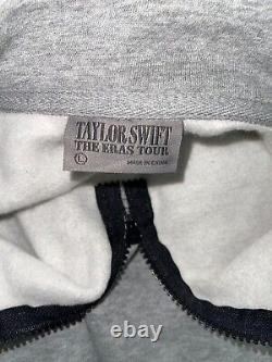 Taylor Swift Eras Tour Official Merch Grey Quarter Zip Pullover Unisex LARGE