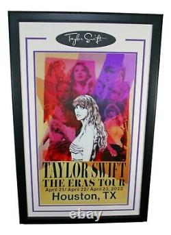 Taylor Swift Framed 14x24 The New Eras Tour Houston Poster