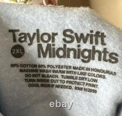 Taylor Swift Hoodie Adults Sz 2XL Light Blue Eras Midnights Sweatshirt NEW