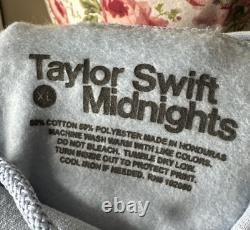 Taylor Swift Hoodie Adults Sz XL Light Blue Eras 1989 Midnights Sweatshirt NEW