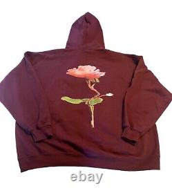 Taylor Swift Rare Lover Hoodie Sweatshirt Maroon Glitch Rose Women's XXL