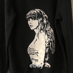 Taylor Swift Sweatshirt The Eras Tour Black Size XL Hooded Used Fleece Inside GC