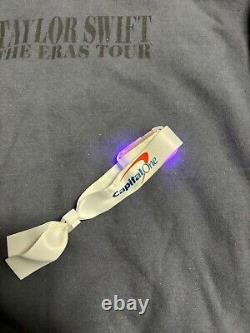 Taylor Swift The Eras Tour 2023 Blue Crewneck Small (S) with Light-Up Wristband