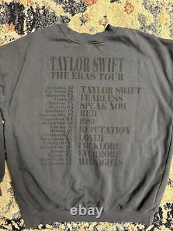 Taylor Swift The Eras Tour 2023 Blue Crewneck Small (S) with Light-Up Wristband