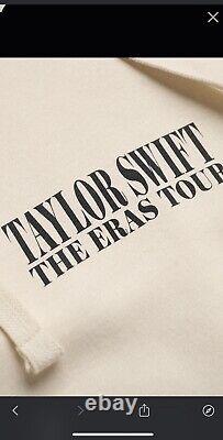 Taylor Swift The Eras Tour Almond Hoodie Sweatshirt Size M Official Merch New