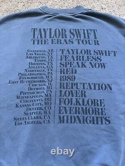 Taylor Swift The Eras Tour Official Blue Crewneck Sweatshirt Size XL, NWT