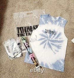 Taylor Swift The Eras Tour Official Merch Bag, Glow Baton, Wristband, XS/S Shirt