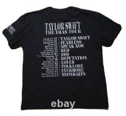 Taylor Swift The Eras Tour Official Merch Black T-shirt TOUR EXCLUSIVE NEW