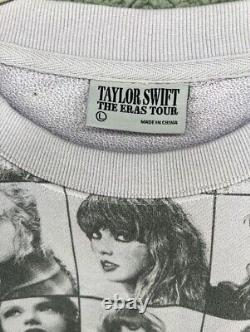 Taylor Swift The Eras Tour Official Merch Pullover Unisex Size Large Almond Crop