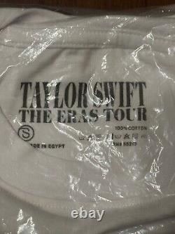 Taylor Swift The Eras Tour Official Merch White T-shirt US TOUR Dates Sz S NEW