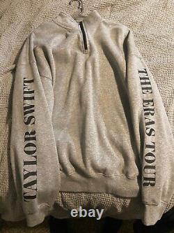 Taylor Swift The Eras Tour Official Quarter Zip Pullover LARGE New Never Worn