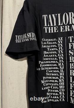 Taylor Swift The Eras Tour US Dates Black T-Shirt Official Concert Merch Size XS