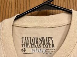 Taylor Swift The Eras Tour US Dates Cream Beige T-Shirt Official Merch Size M