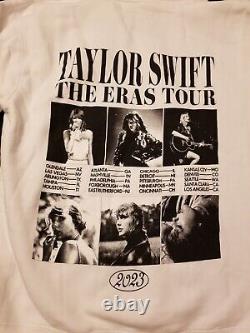 Taylor Swift The Eras Tour White Hoody Shirt Hooded Sweatshirt Mens L Oversize