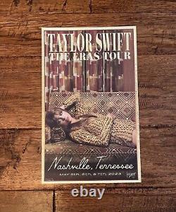 Affiche VIP de la ville de Nashville de l'ère MINT Taylor Swift AUTHENTIQUE Print # 2823