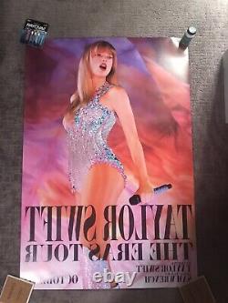 Affiche de film sur les époques de Taylor Swift, taille 27x40, double-face, AMC Theaters.
