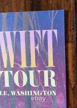 Affiche de la ville de SEATTLE VIP RARE de MINT Taylor Swift Eras AUTHENTIQUE # 80 / 12 000+