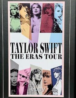 Affiche encadrée de confettis utilisés lors du concert de la tournée Authentic Eras de Taylor Swift non signée