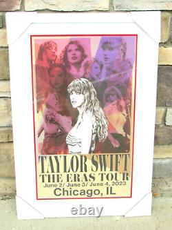 Affiche encadrée de la tournée Taylor Swift 2023 Eras Tour à Chicago CP06.